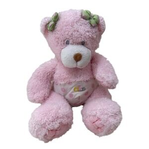 First & Main Teddy Bear Baby Blessin Pink Plush Stuffed Animal Toy Lovey 10 inch